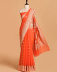 Orange Butti Saree in Georgette