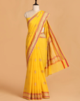 Yellow Meenakari Butta Saree in Georgette