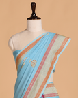 Sky Blue Meenakari Butta Saree in Georgette