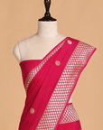 Magenta Open Pallu Saree in Georgette