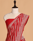 Red Leheriya Saree in Georgette