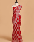 Red Leheriya Saree in Georgette