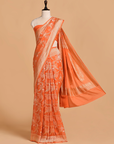 Orange Jaal Saree in Georgette