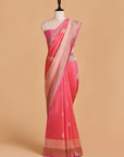 Gajar Pink Butta Saree in Silk