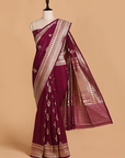 Wine Butta Saree in Silk