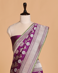Purple Butta Saree in Silk