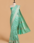 Sea Green Jaal Saree in Silk