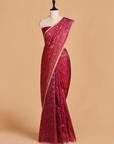Magenta Jaal Saree in Silk