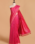 Rani Pink Jaal Saree in Silk