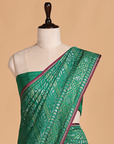 Green Lehariya Saree in Silk