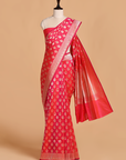 Rani Pink Butta Saree in Silk