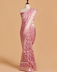 Mauve Jaal Saree in Silk