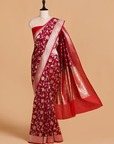 Magenta Jaal Saree in Silk
