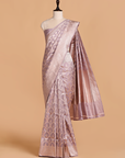 Mauve Jaal Saree in Silk