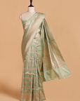 Sea Green Jaal Saree in Silk