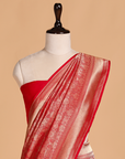 Red Brocade Saree in Silk