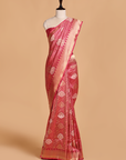 Pink Brocade Saree in Silk
