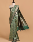 Green Brocade Saree in Silk