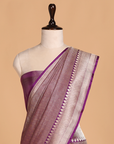 Purple Brocade Saree in Silk