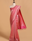 Rani Pink Brocade Saree in Silk