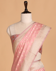 Light Pink Patola Pallu Saree in Silk
