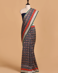 Navy Blue Patola Saree in Silk