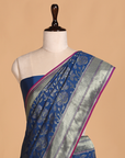 Royal Blue Jaal Saree in Silk