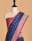 Navy Blue patola Pallu Saree in Silk