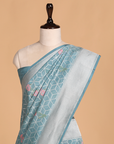 Sky Blue Meenakari Butta Saree in Silk