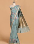 Firozi Meenakari Butta Saree in Silk