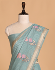 Firozi Meenakari Butta Saree in Silk