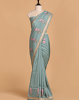 Firozi Meenakari Butta Saree in Silk