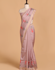 Mauve Meenakari Butta Saree in Silk