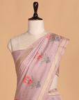 Mauve Meenakari Butta Saree in Silk