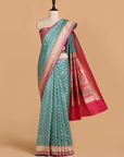 Firozi Meenakari Pallu Saree in Silk