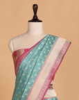 Firozi Meenakari Pallu Saree in Silk