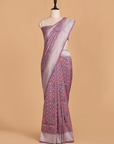 Mauve Meenakari Butta Saree in Silk