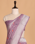 Mauve Meenakari Butta Saree in Silk