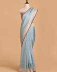 Sky Blue Paithani Pallu Saree in Silk