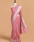 Gajar Pink Meenakari Butta Saree in Silk