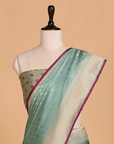 Jade Green Jamdani Silk Saree