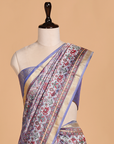 Sky Blue Patola Saree in Silk