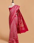 Rani Pink Jaal Saree in Silk