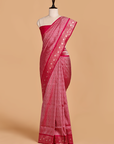 Rani Pink Jaal Saree in Silk