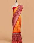 Short Gold Butti Saree in Silk