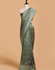 Bottle Green Patola Saree in Silk