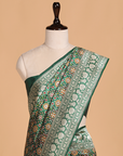 Bottle Green Patola Saree in Silk