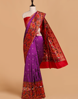Purple Butti Saree in Silk