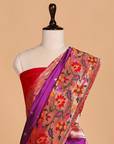 Purple Butti Saree in Silk