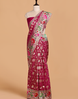 Magenta Jaal Saree in Silk